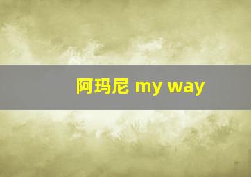 阿玛尼 my way